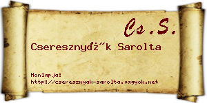 Cseresznyák Sarolta névjegykártya